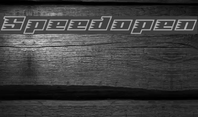 Speedopen Font examples