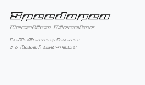 Speedopen Business Card