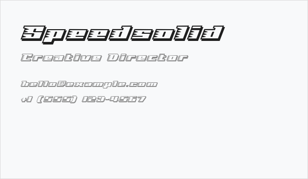 Speedsolid Business Card