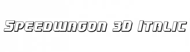 Speedwagon 3D Italic  Fuentes Gratis Descargar