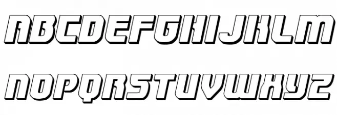 Speedwagon 3D Italic Шрифта ВЕРХНИЙ