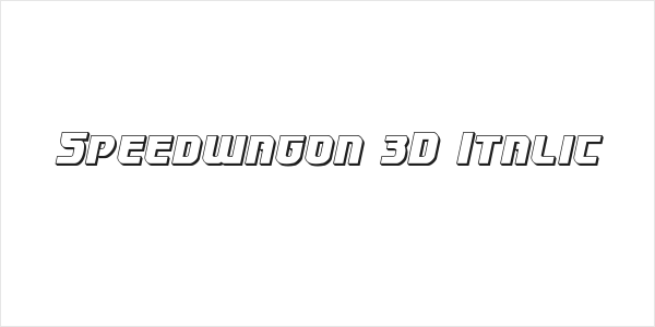 Speedwagon 3D Italic Logo