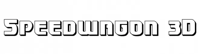 Speedwagon 3D  Frei Schriftart Herunterladen