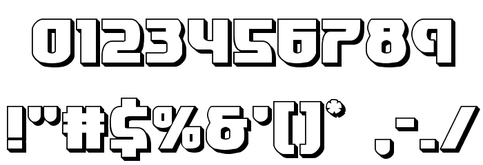 Speedwagon 3D Font OTHER CHARS