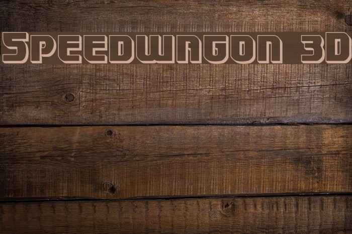 Speedwagon 3D Font examples
