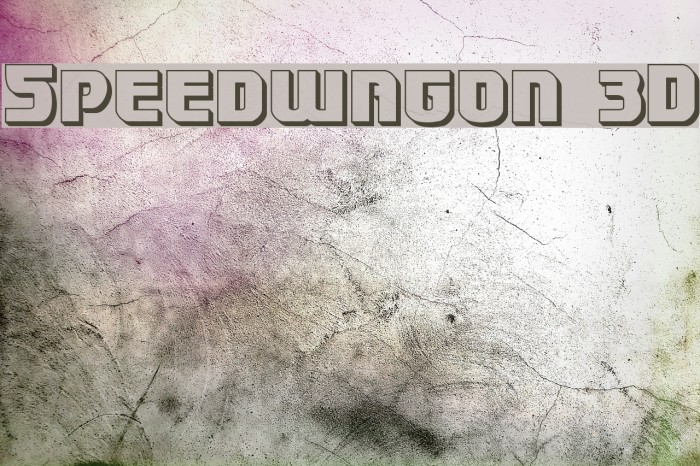 Speedwagon 3D Font examples