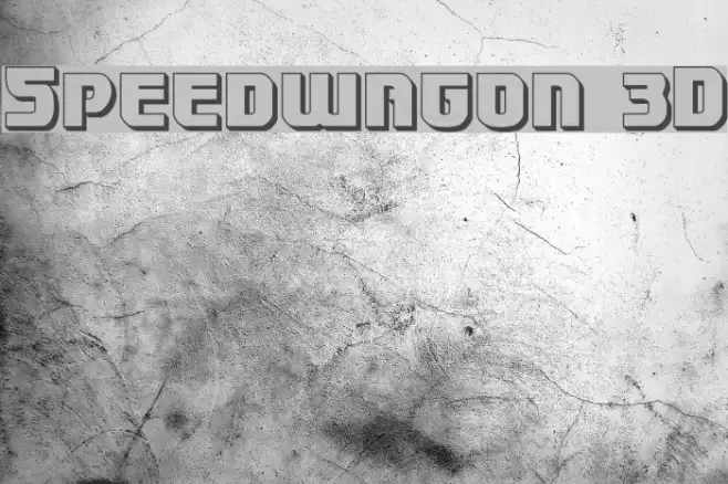 Speedwagon 3D フォント examples