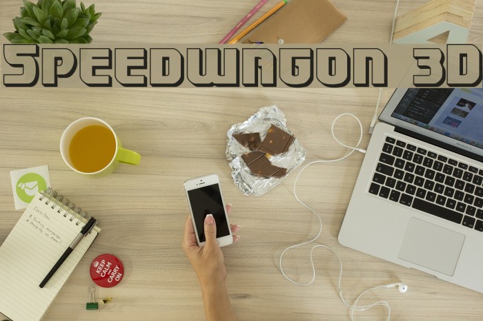 Speedwagon 3D Font examples