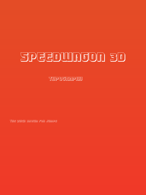 Speedwagon 3D Poster