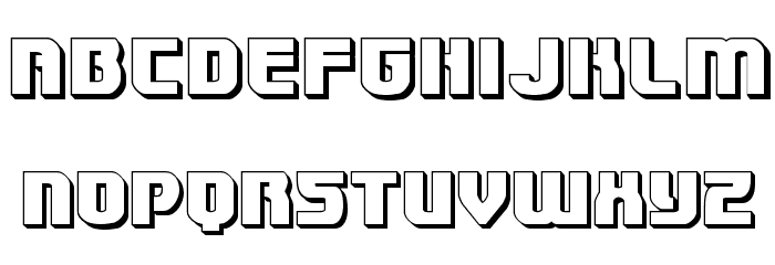 Speedwagon 3D Font LOWERCASE