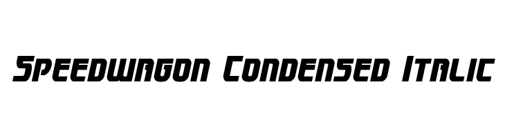 Speedwagon Condensed Italic Font