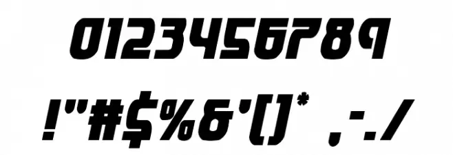 Speedwagon Condensed Italic Font OTHER CHARS