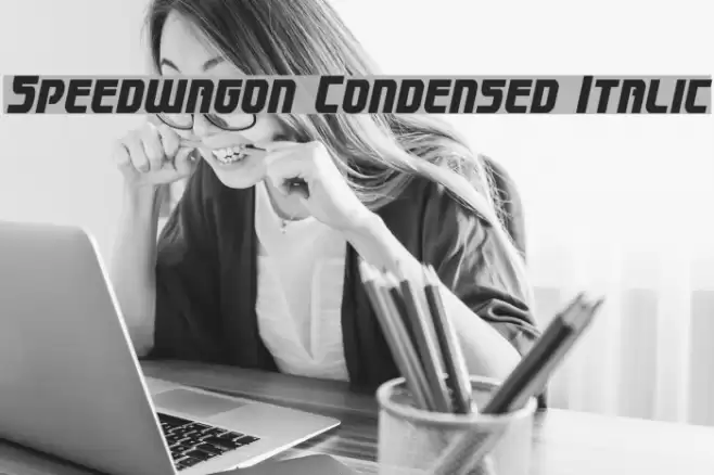 Speedwagon Condensed Italic Font examples