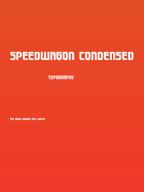 Speedwagon Condensed Poster