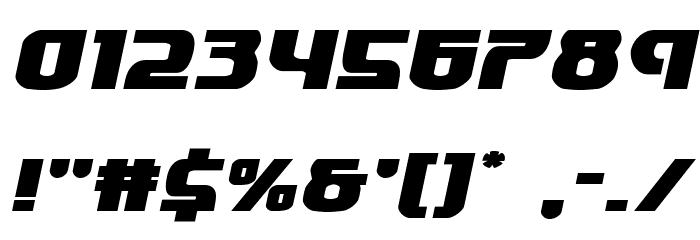 Speedwagon Expanded Italic Font OTHER CHARS