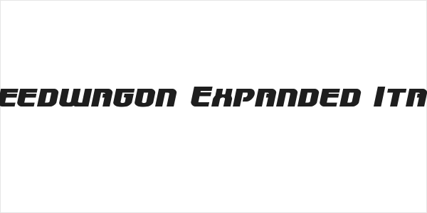 Speedwagon Expanded Italic Logo