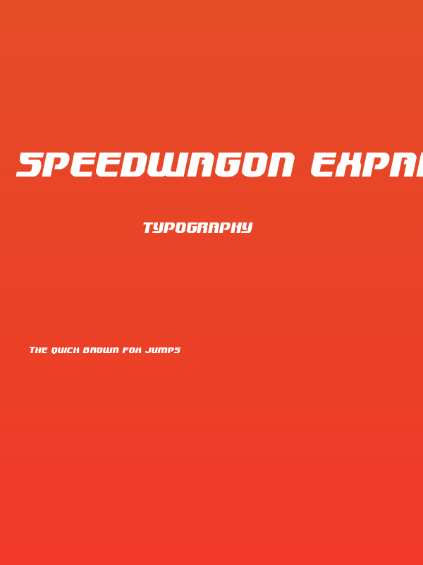 Speedwagon Expanded Italic Poster