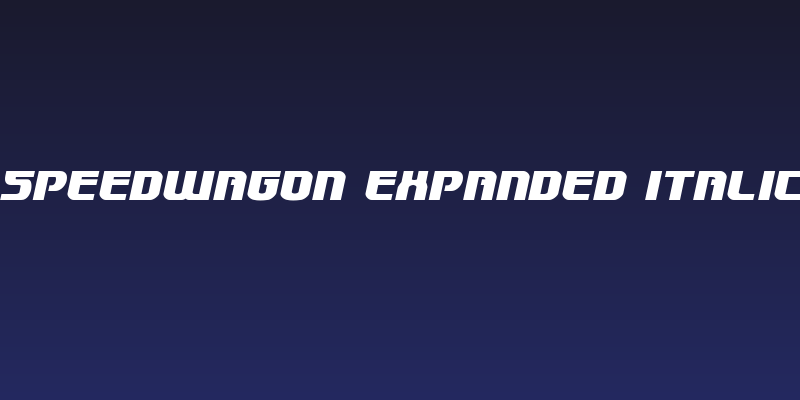 Speedwagon Expanded Italic Social Header