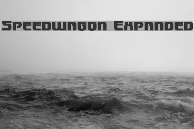 Speedwagon Expanded Font examples