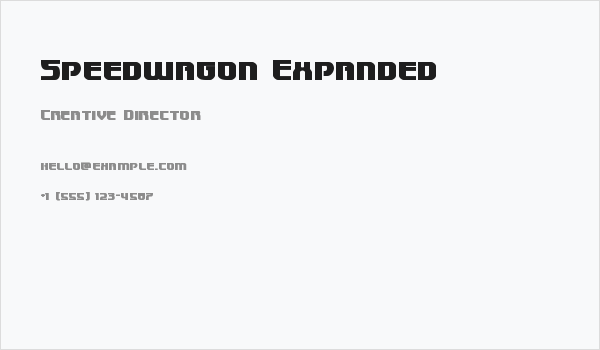 Speedwagon Expanded Business Card