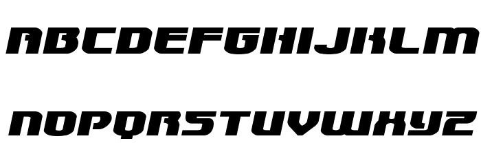 Speedwagon Extra-Expanded Italic Font LOWERCASE