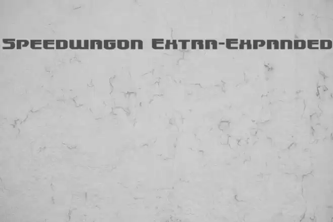 Speedwagon Extra-Expanded Font examples