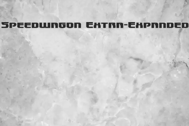 Speedwagon Extra-Expanded Font examples