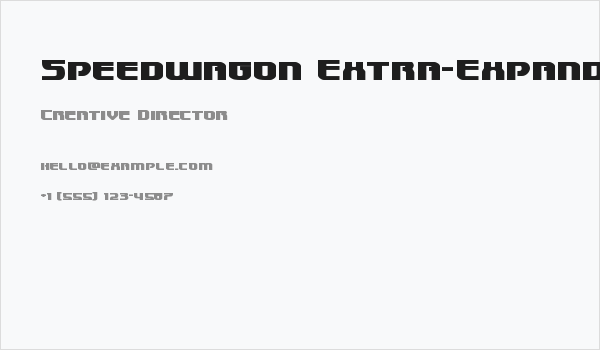 Speedwagon Extra-Expanded Business Card