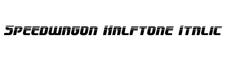 Speedwagon Halftone Italic  لخطوط تنزيل