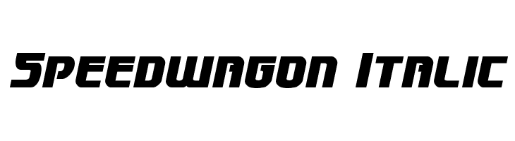 Speedwagon Italic  Descarca Fonturi Gratis
