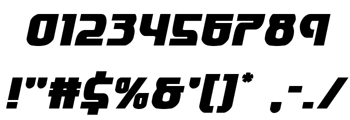 Speedwagon Italic Font OTHER CHARS