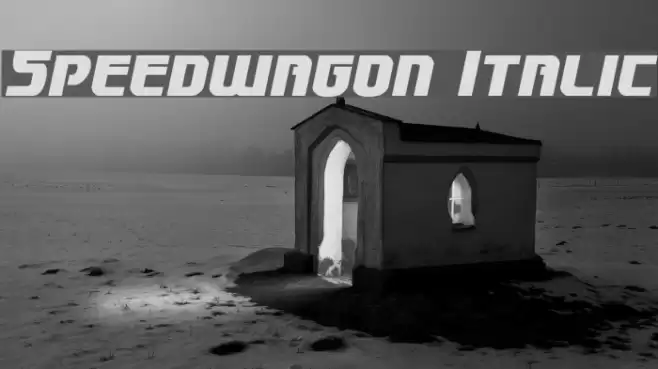 Speedwagon Italic Caratteri examples