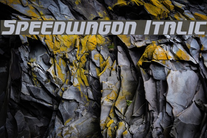 Speedwagon Italic Font examples