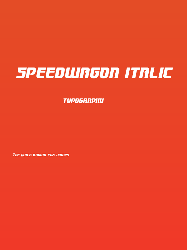 Speedwagon Italic Poster