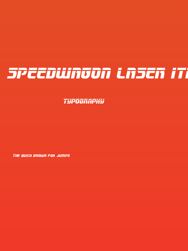 Speedwagon Laser Italic Poster