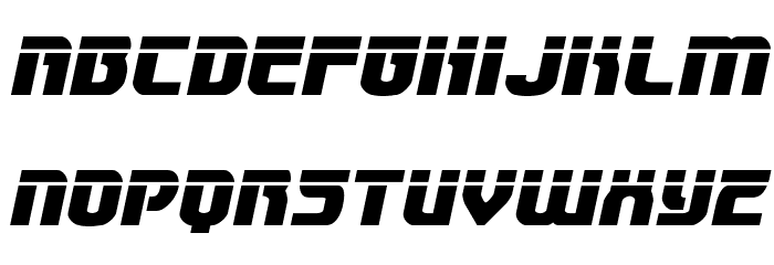 Speedwagon Laser Italic Font LOWERCASE