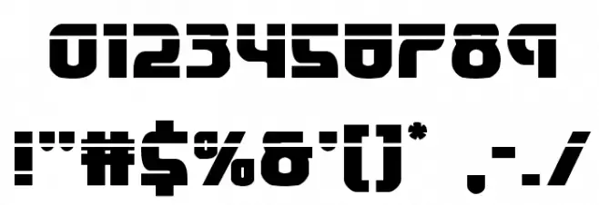 Speedwagon Laser Font OTHER CHARS