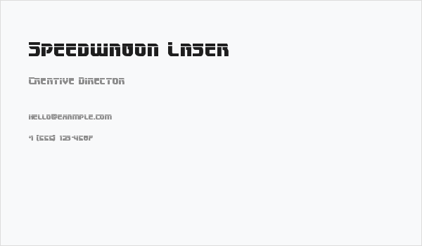 Speedwagon Laser Business Card