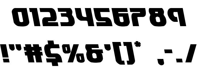 Speedwagon Leftalic Font OTHER CHARS