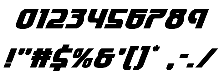 Speedwagon Super-Italic Font OTHER CHARS