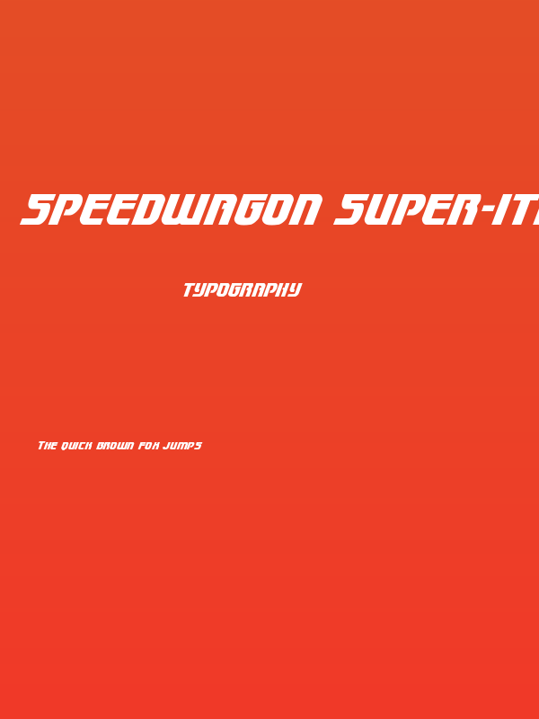 Speedwagon Super-Italic Poster
