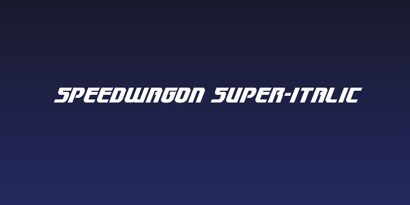 Speedwagon Super-Italic Social Header