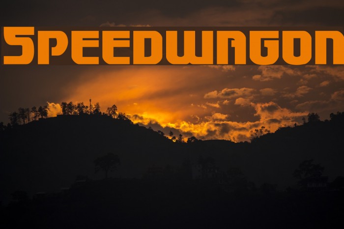 Speedwagon Font examples