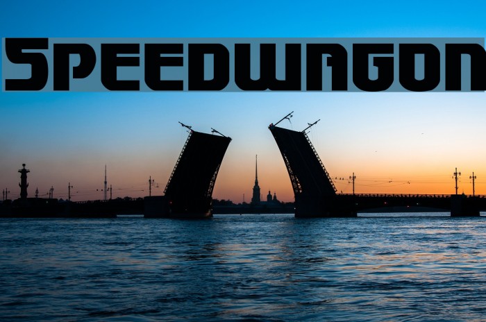 Speedwagon Font examples