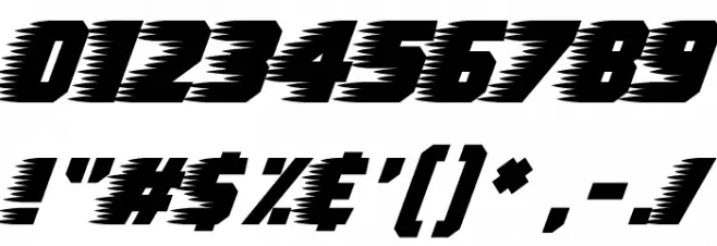 Speedway Font OTHER CHARS