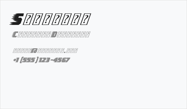 Speedway Business Card