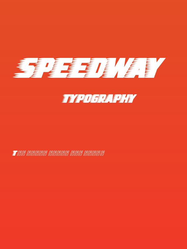 Speedway Poster