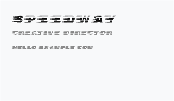Speedway Business Card