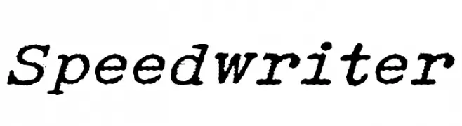 Speedwriter  Fuentes Gratis Descargar