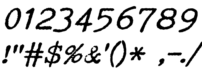 Speedwriter Font OTHER CHARS